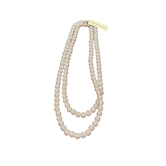 Pale Pink Faux Pearl Long Single Strand Necklace by Stephan & Co. - Picture 8 of 14